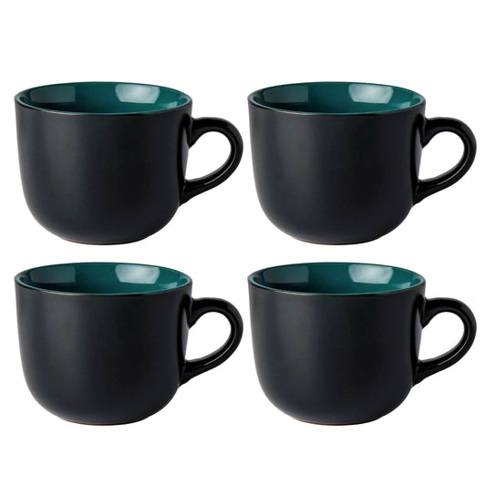 GBhome Jumbo Coffee Mugs Set of 4-GREEN